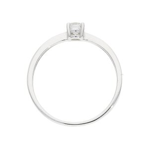 Solitär Weißgold Ring 333 Zirkonia...