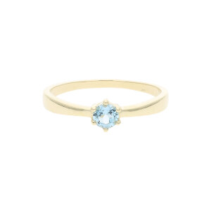 JuwelmaLux Ring 333/000 (8 Karat) Gold mit echtem Blautopas JL39-07-0476