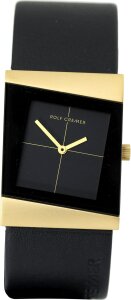 Rolf Cremer Uhr Style 500010 Leder, Edelstahl, schwarz, gold