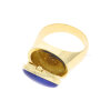 Ring 750/000 (18 Karat) Gold mit Lapislazuli und Geheimfach getragen 25320643 58