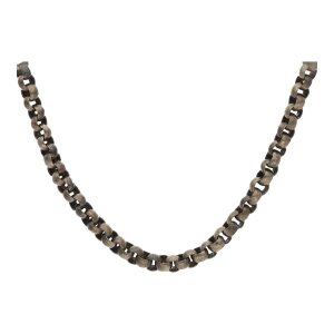 Halskette 835/000 Silber geschw&auml;rzt Anker getragen...