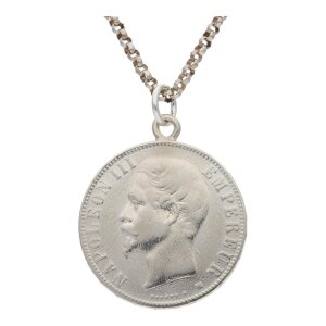 Anhänger Münze Napoleon III Empereur Silber...