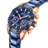 Festina Herrenarmbanduhr F20549/1 Connected Chrono Bike Hybrid Set, Edelstahl, blau, rosévergoldet