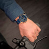 Festina Herrenarmbanduhr F20549/1 Connected Chrono Bike Hybrid Set, Edelstahl, blau, rosévergoldet
