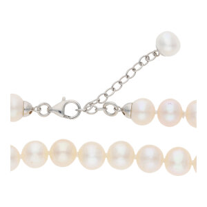 JuwelmaLux Perlenkette Silber mit Süßwasser...