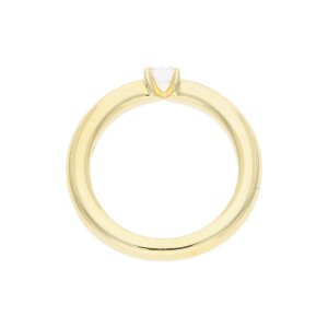 JuwelmaLux Ring 925/000 Sterling Silber Gold plattiert mit synth Zirkonia JL30-07-2498