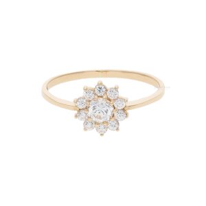 Damen Ring 585 Roségold Zirkonia getragen 25320706...