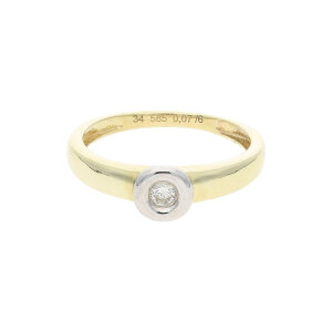 JuwelmaLux Ring 585/000 (14 Karat) Weiß- &...