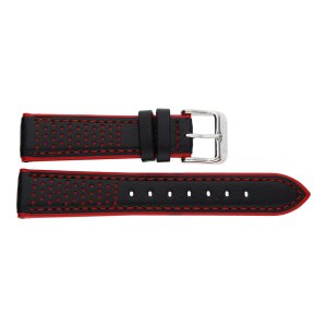 Festina Uhrenband F20458/3LB Leder schwarz und rot