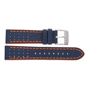 Festina Uhrenband F20377/2LB Leder blau mit orangener Naht
