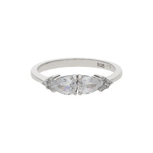 JuwelmaLux Ring 925/000 Sterling Silber rhodiniert mit...