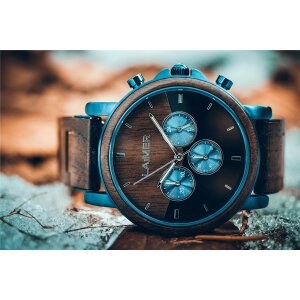 LAiMER Herren Uhr 0138 Ivo Nussholz Chronograph