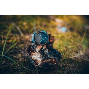 LAiMER Herren Uhr 0138 Ivo Nussholz Chronograph