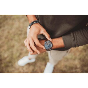 LAiMER Herren Uhr 0138 Ivo Nussholz Chronograph