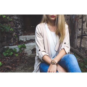 LAiMER Damen Uhr 0116 Greta Zebranoholz Vegan