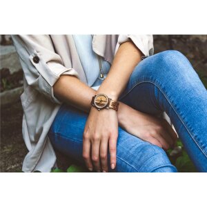 LAiMER Damen Uhr 0116 Greta Zebranoholz Vegan
