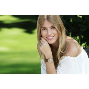 LAiMER Damen Uhr 0116 Greta Zebranoholz Vegan