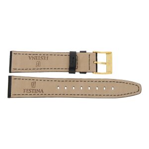 Festina Uhrenband F20016-1LB Leder schwarz mit Croco Muster