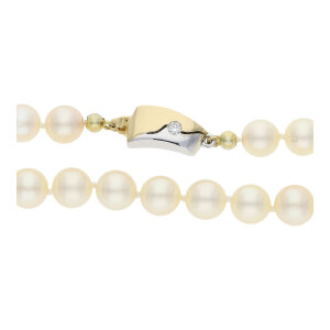 JuwelmaLux Perlenkette 585/000 (14 Karat) Gelb- und...