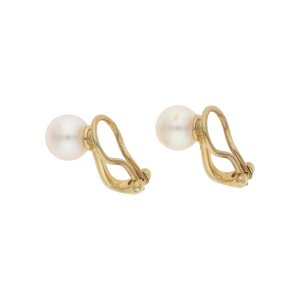 JuwelmaLux Perlen Ohrclips 585 Gold mit Akoya-...