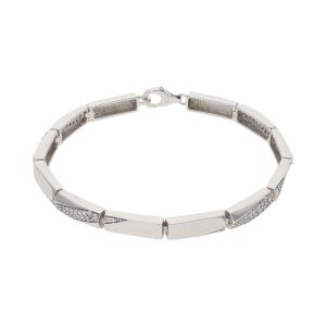 JuwelmaLux Armband 925/000 Sterling Silber mit synth...