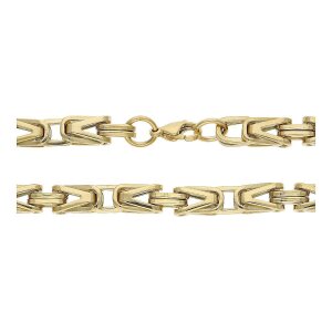 Königskette Edelstahl goldplatiert 7,1 mm breit...