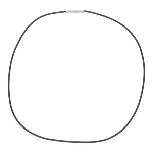 JuwelmaLux Silikon Halskette mit Edelstahl Verschluss...
