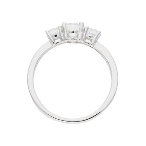 JuwelmaLux Ring 585/000 (14 Karat) Weißgold mit...