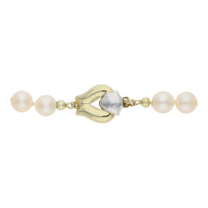 JuwelmaLux Perlenkette 585 Gold mit Akoya- Zuchtperlen...