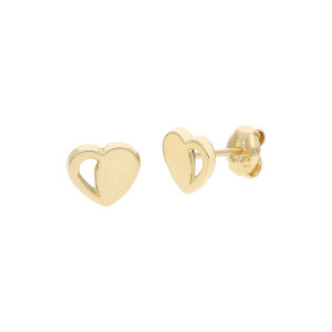 JuwelmaLux Herz Ohrringe für Kinder 585 Gold JL25-06-0256