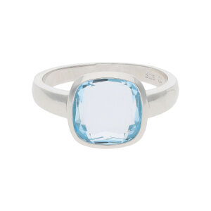 JuwelmaLux Ring 925/000 Sterling Silber mit Blautopas...