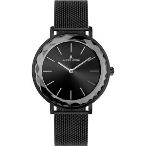 Jacques Lemans Damen Uhr 1-2054G Edelstahl, schwarz IP...