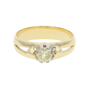 Ring 585/000 (14 Karat) Gold mit Diamant getragen 25320897