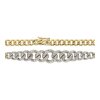 Halskette 750/000 (18 Karat) Weiß- & Gelbgold Panzer mit Brillanten getragen 25320913
