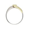 Ring 585/000 (14 Karat) Weiß- & Gelbgold mit Saphir & Brillanten getragen 25320924