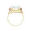 Ring 585/000 (14 Karat) Rosé- & Gelbgold mit Aquamarin Handarbeit getragen 25320910