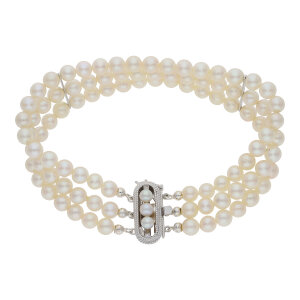 JuwelmaLux Perlenarmband 925/000 Sterling Silber...