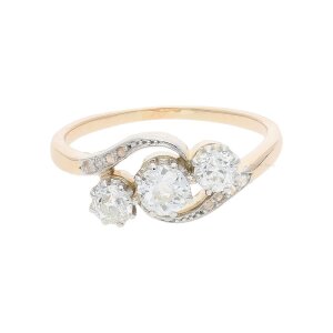 Ring Roségold 585 Diamanten Second Hand 25320941...