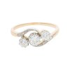 Ring 585/000 (14 Karat) Roségold mit Diamanten getragen 25320941
