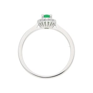 JuwelmaLux Ring Sterling Silber mit grünen Zirkonia JL10-07-3032