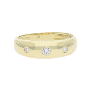 Ring 585/000 (14 Karat) Gold mit Brillanten getragen...