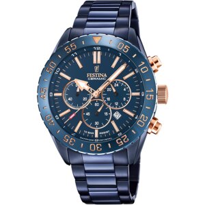 Festina Herren Uhr F20576/1 Chronograph Edelstahl,...