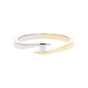 JuwelmaLux Verlobungsring 585 Weiß- und Gelbgold mit Brillant JL10-07-3047