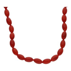 JuwelmaLux Halskette Metall rhodiniert mit Koralle JL47-05-0124