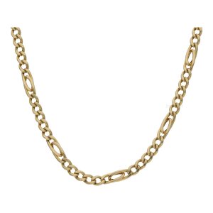 Figaro Halskette aus 585 Gold, Second Hand, getragen