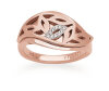 VIVENTY Damen Ring 925/000 Sterling Silber roségold plattiert mit Zirkonia 768881