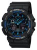 Casio Herrenarmbanduhr GA-100-1A2ER G-Shock Classic schwarz, blau