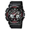 Casio Herrenarmbanduhr GA-100-1A4ER G-Shock Classic schwarz, rot