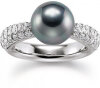 VIVENTY Damen Ring 925/000 Sterling Silber mit imitierter Perle und Zirkonia 761981