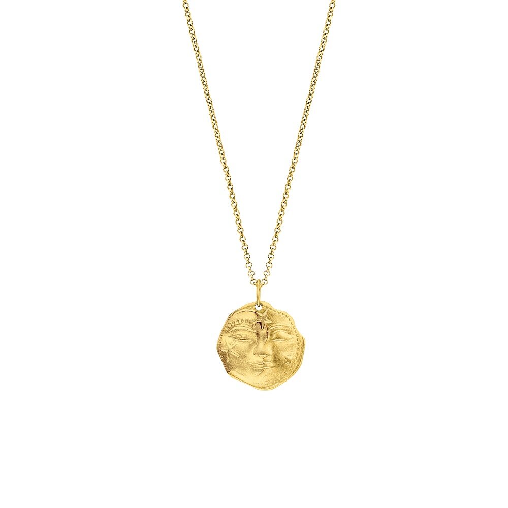 YAZILIND Damen Halskette – Ovaler Strass-Anhänger, Goldfarben, Vintage Stil, Partytauglich